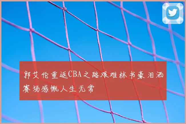 郭艾伦重返CBA之路艰难林书豪泪洒赛场感慨人生无常